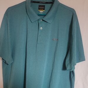 Greg Norman Collection Men's Aqua Polo Shirt